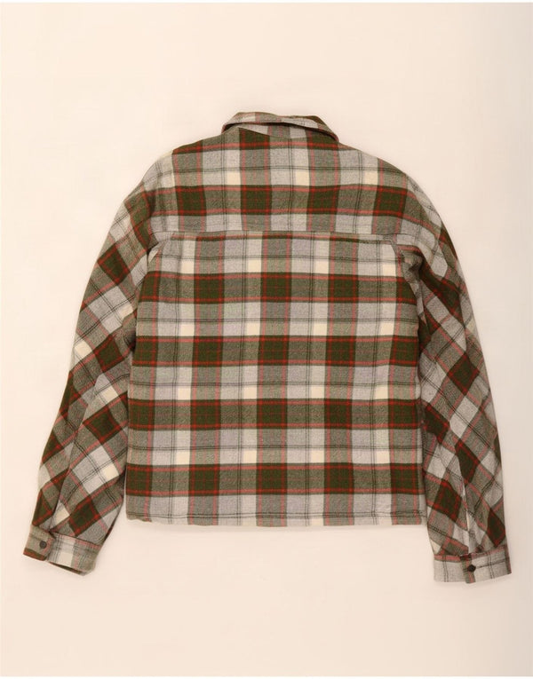 Vintage Herren Flanellhemd Mittel Khaki Karo