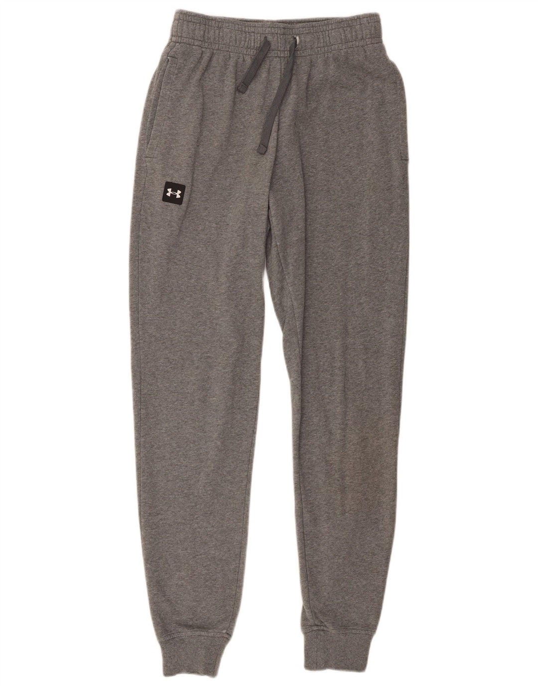 Under Armour Herren-Trainingshose, Jogginghose, Größe S/M, graue Baumwolle