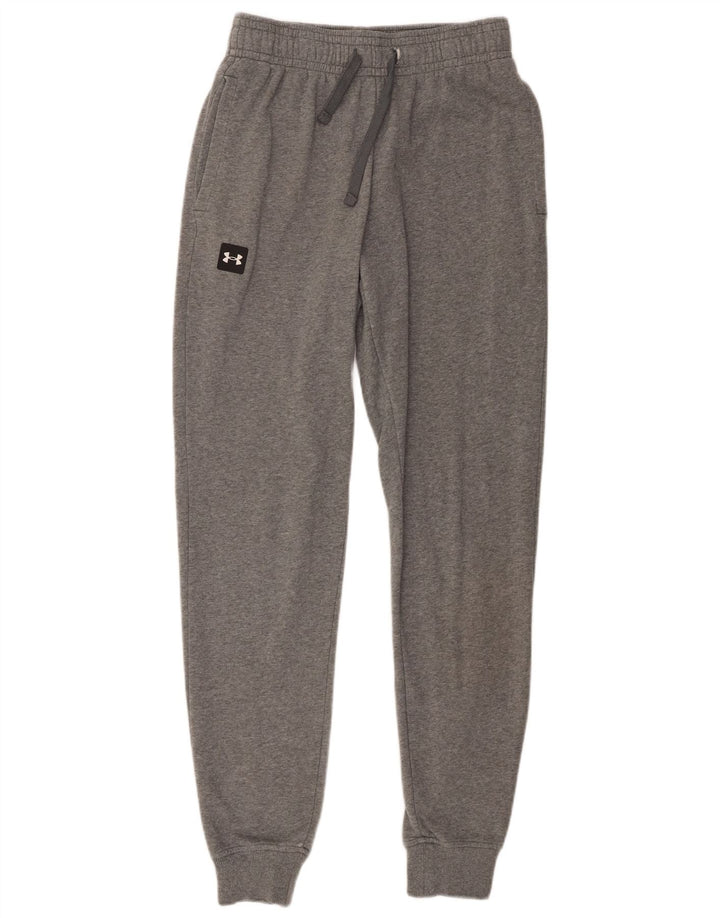 Under Armour Herren-Trainingshose, Jogginghose, Größe S/M, graue Baumwolle