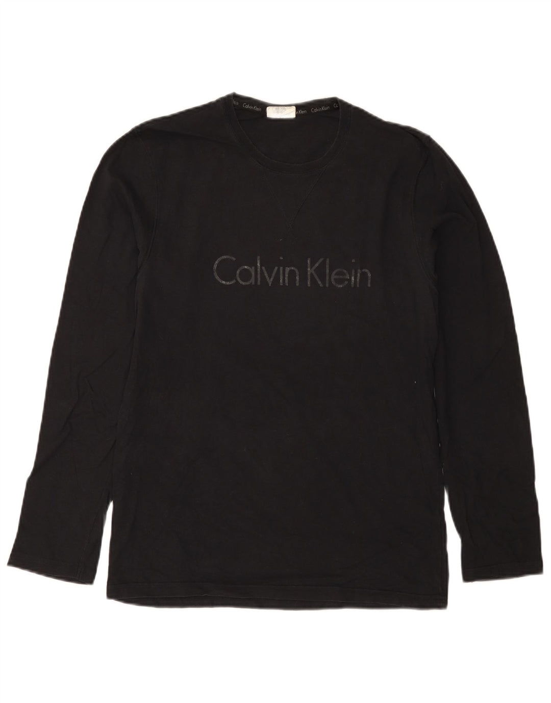 Calvin Klein Herren Graphic Top Langarm Small Schwarz