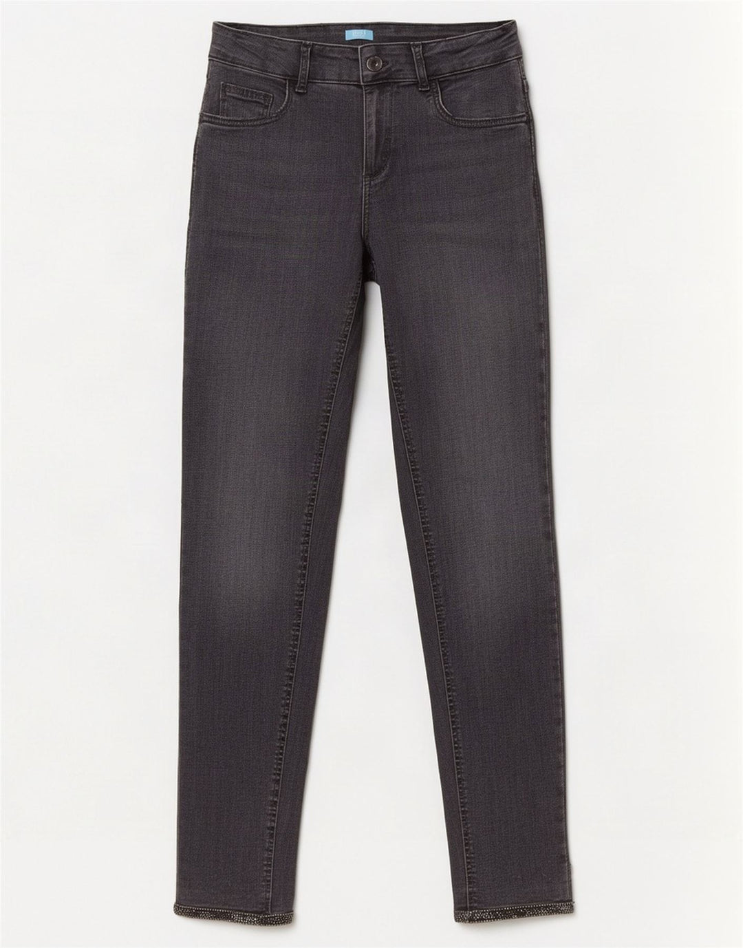 Liu Jo Damen Slim Jeans W30 L28 Graue Baumwolle