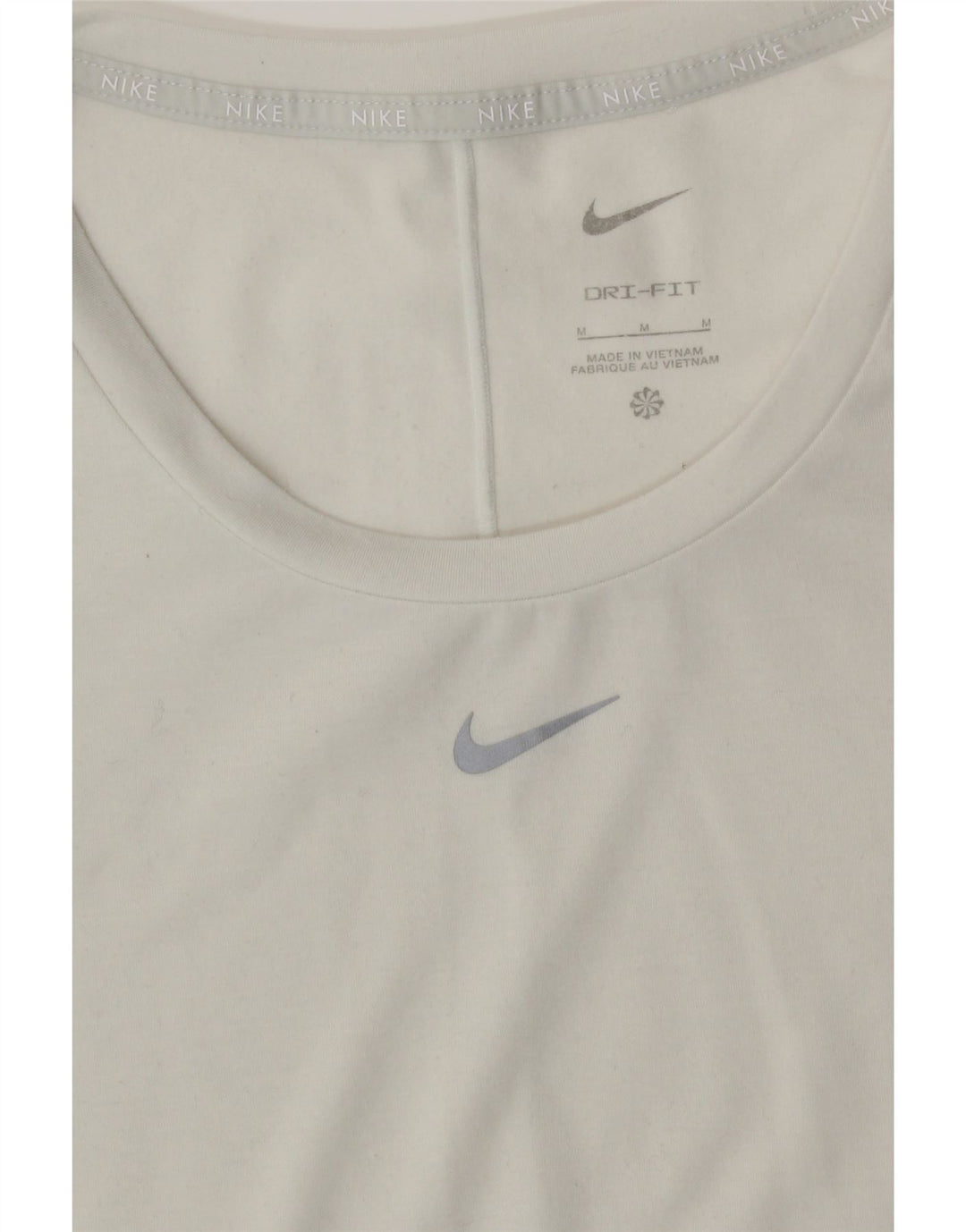 Nike Damen T-Shirt Top UK 12 Medium Weiß