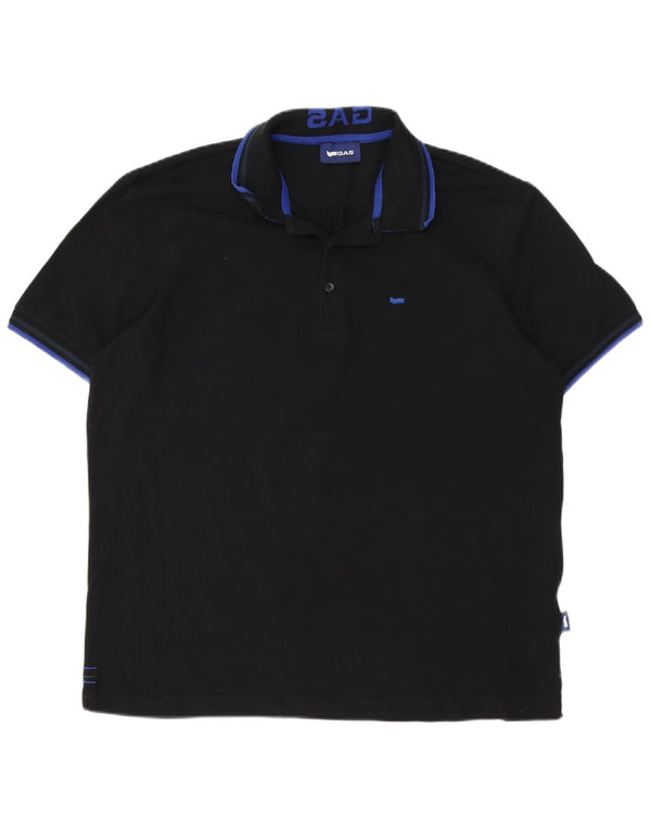 Gas Herren Poloshirt 3XL Schwarz Baumwolle