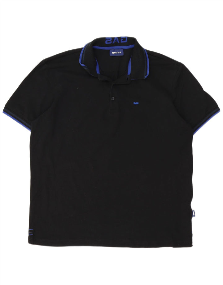 Gas Herren Poloshirt 3XL Schwarz Baumwolle