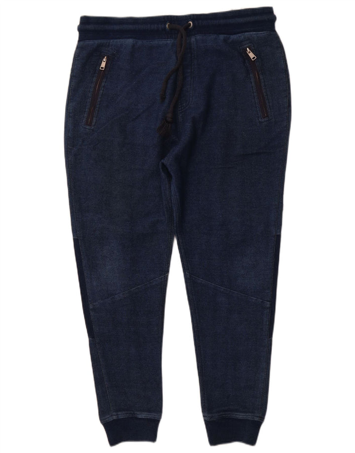 ZARA Herren Jogginghose, kurze Hose, XL, blau, Baumwolle