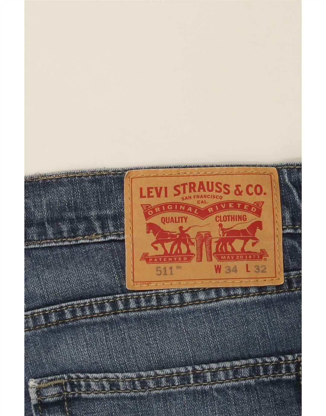 LEVI'S Mens 511 Slim Jeans W34 L29 Blue Cotton Vintage Levi's and Second-Hand Levi's from Messina Hembry 