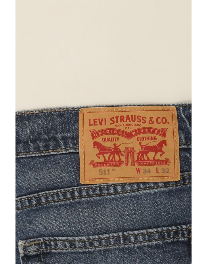 LEVI'S Mens 511 Slim Jeans W34 L29 Blue Cotton Vintage Levi's and Second-Hand Levi's from Messina Hembry 