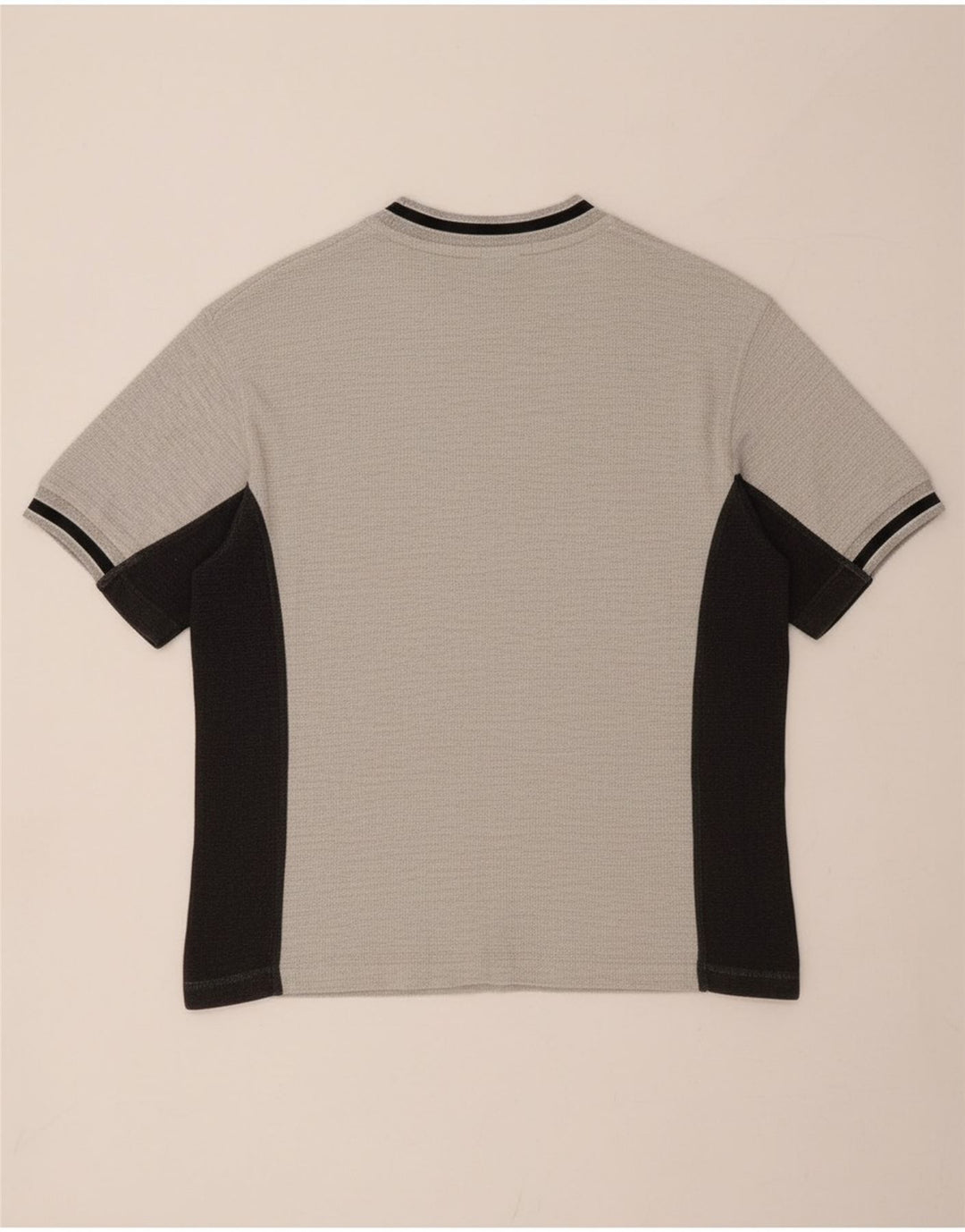ASICS Mens T-Shirt Top Medium Grey Colourblock Cotton