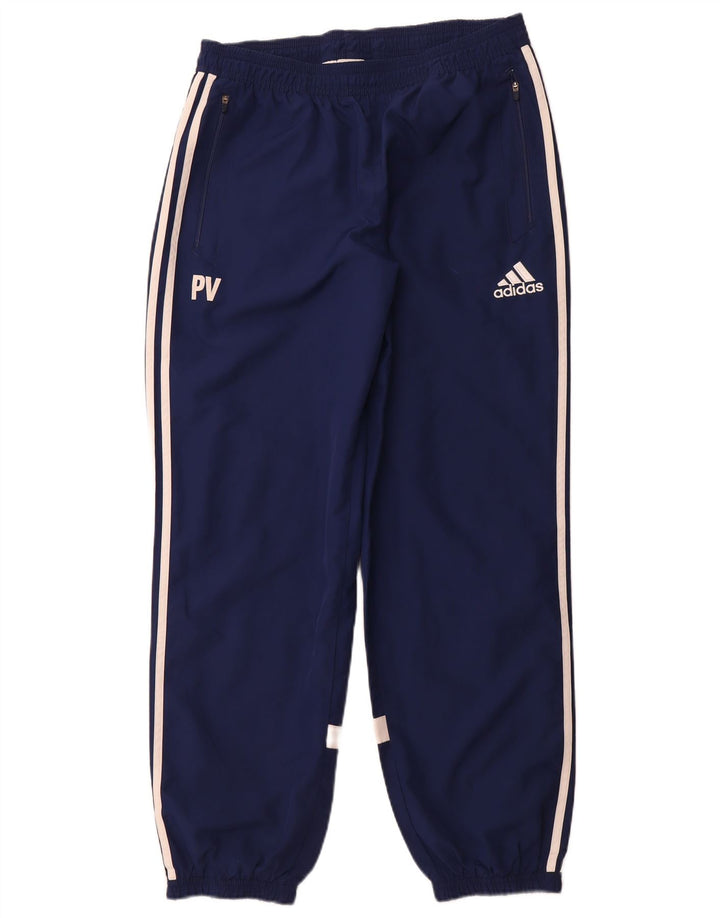 Adidas Herren-Trainingsanzug mit Grafik, Größe L, Marineblau, Polyester