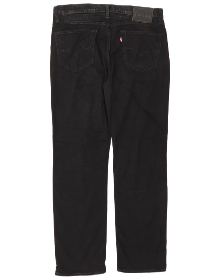 Levi's Herren 514 Straight Jeans W34 L32 Schwarze Baumwolle