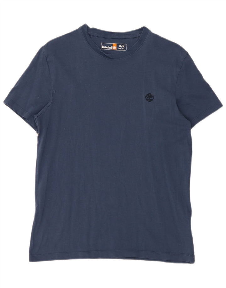 Timberland Slim Fit T-Shirt-Oberteil für Herren aus mittelblauer Baumwolle