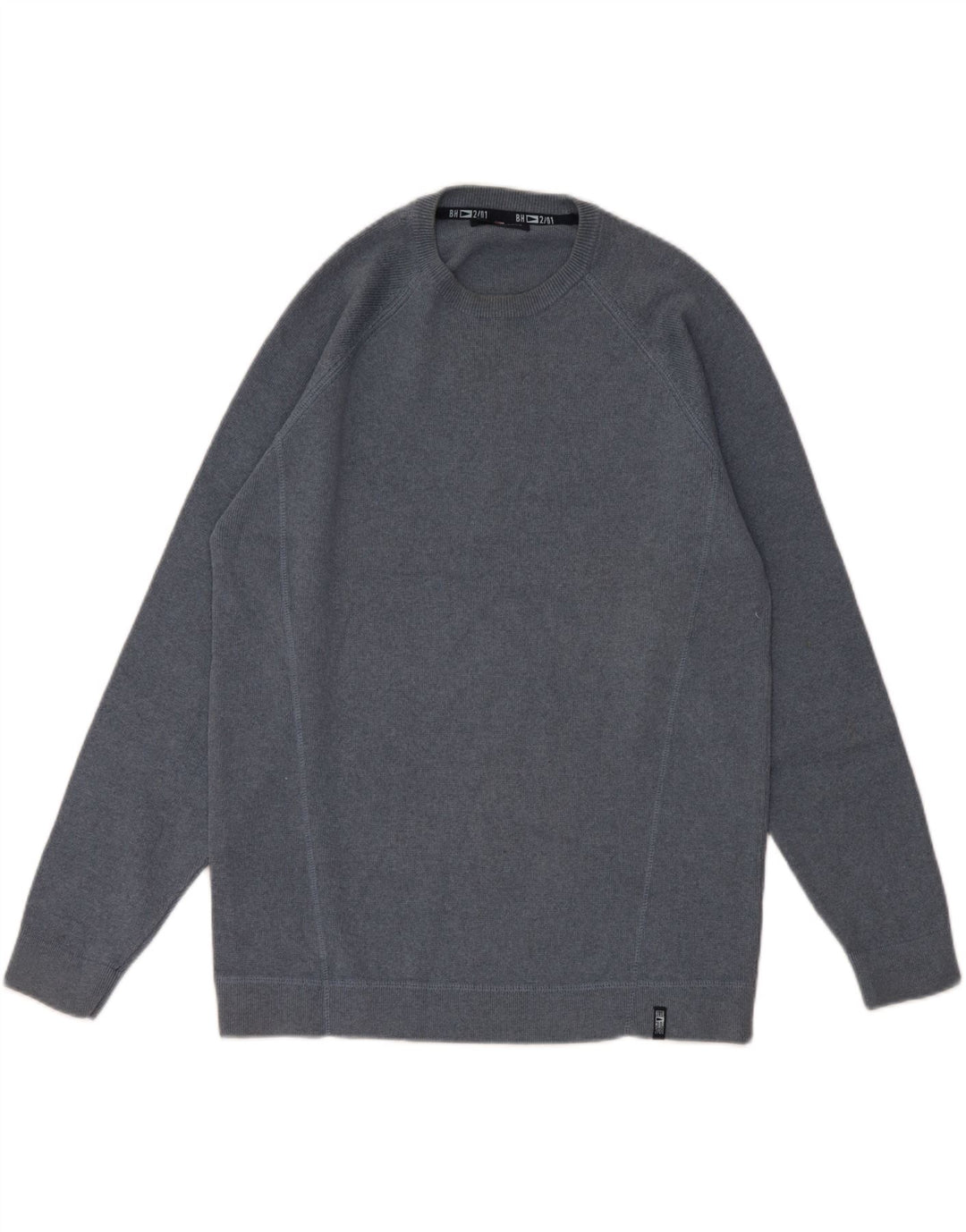 Marks & Spencer Herren Blauer Harbor-Pullover mit Rundhalsausschnitt Mittelblau