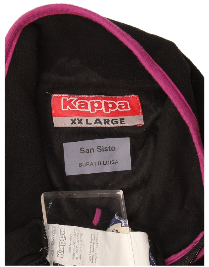 Kappa Damen Fleecejacke UK 20 2XL Schwarz Polyester