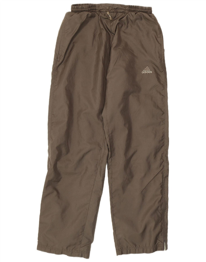 ADIDAS Damen-Trainingshose, UK 14, mittelbraunes Karo-Polyester