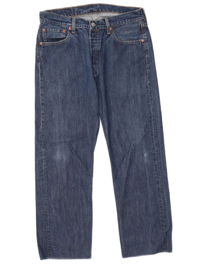 Levi's Herren 501 Straight Jeans W32 L27 Marineblaue Baumwolle