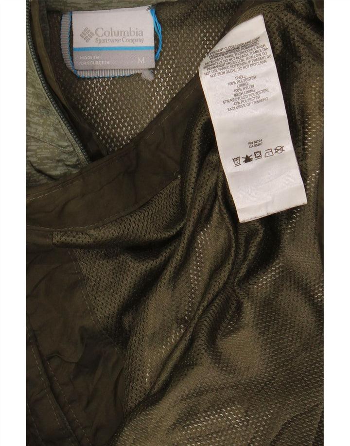 Columbia Herren-Regenjacke mit Kapuze, UK 38, mittleres Khaki, Farbblock-Polyester