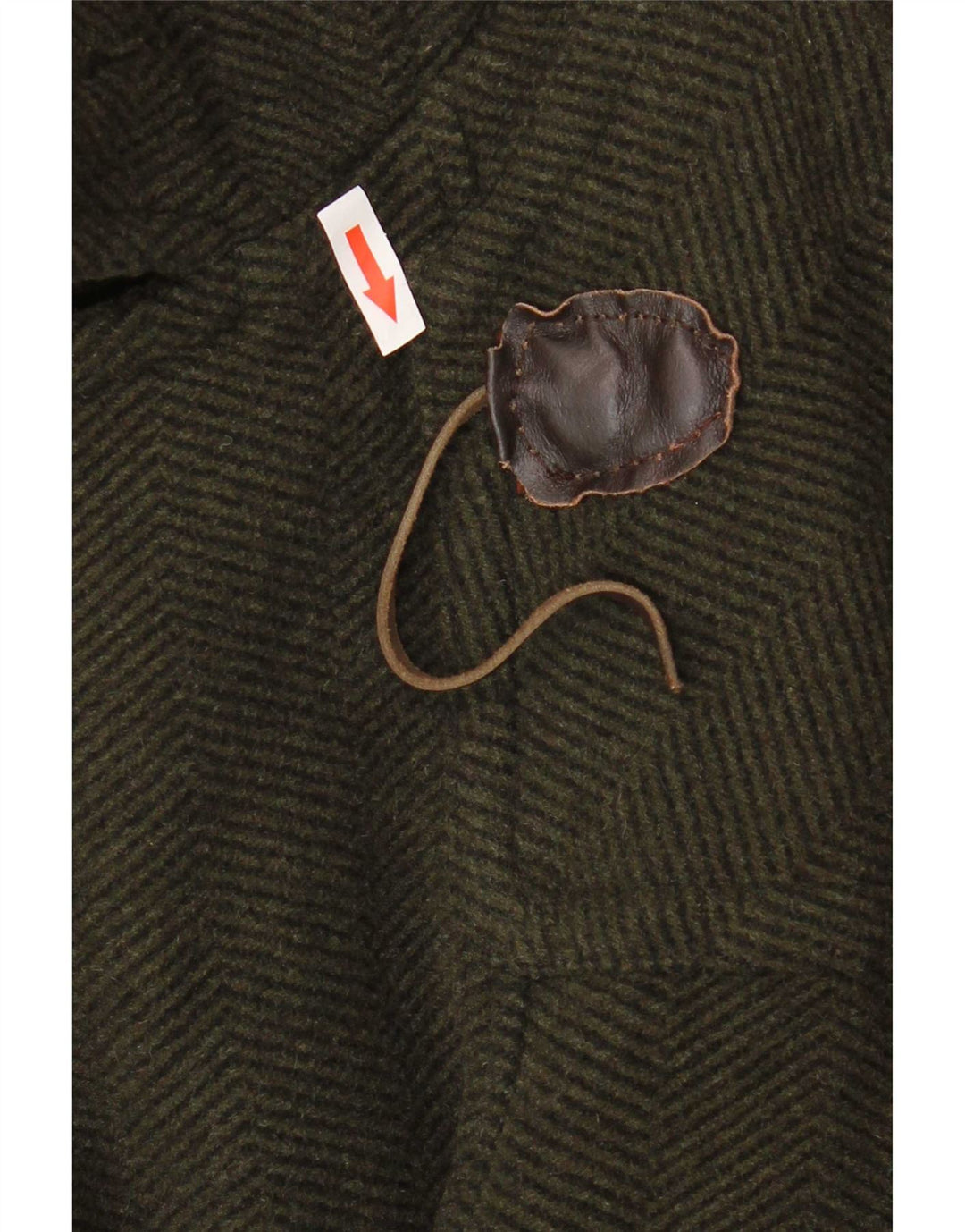 Vintage Herren Dufflecoat mit Kapuze UK 38 Medium Khaki Wolle