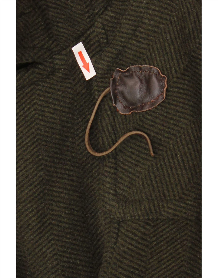 Vintage Herren Dufflecoat mit Kapuze UK 38 Medium Khaki Wolle