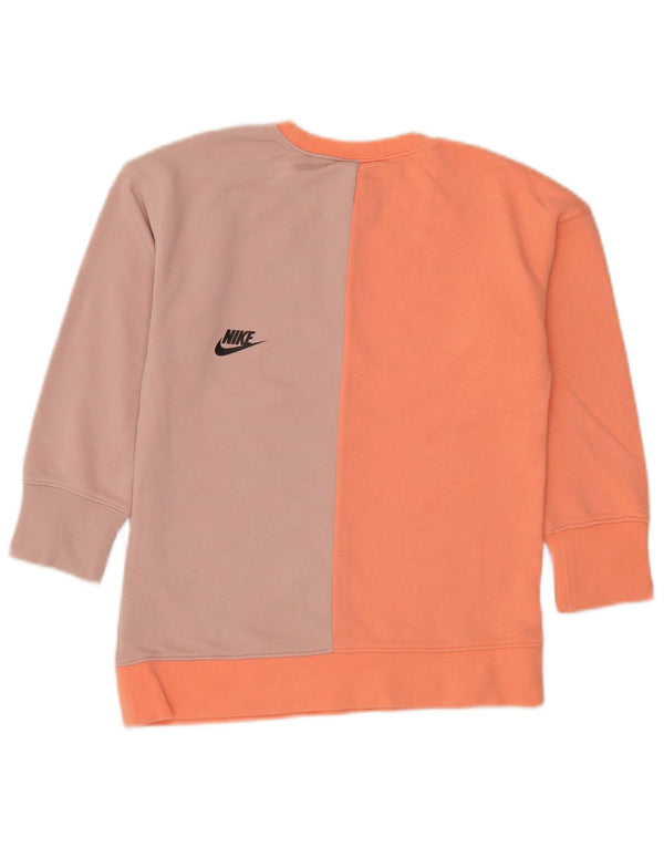 Nike Mädchen-Sweatshirt mit Grafik, 6–7 Jahre, XS, Rosa, Colourblock-Baumwolle