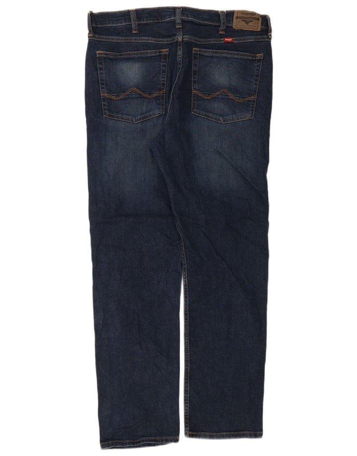 Wrangler Herren Regular Tapered Jeans W34 L30 Marineblaue Baumwolle