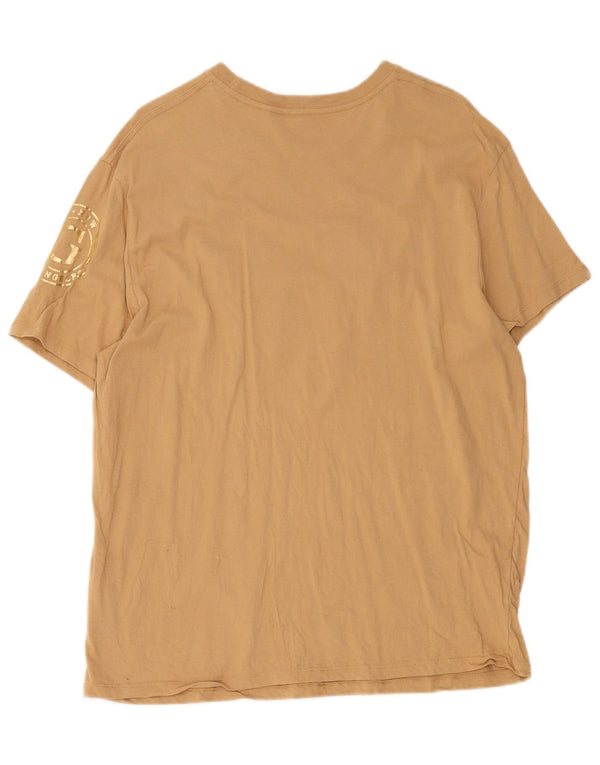 Guess Damen-T-Shirt mit Grafik, UK 18, XL, Beige, Baumwolle
