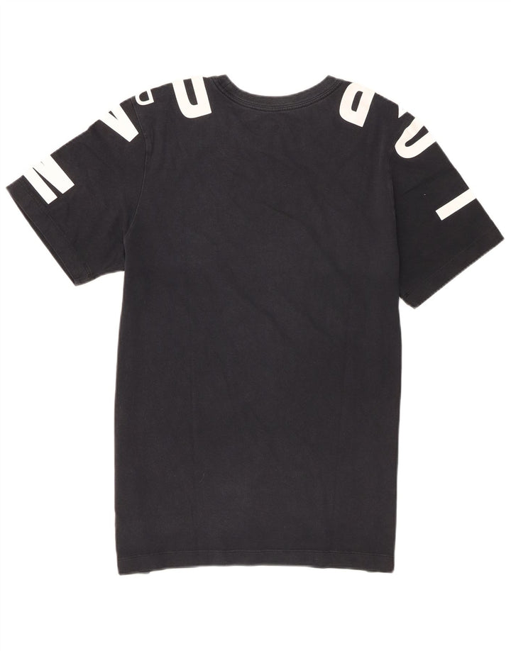 Jordan Herren Grafik-T-Shirt-Oberteil aus mittelschwarzer Baumwolle