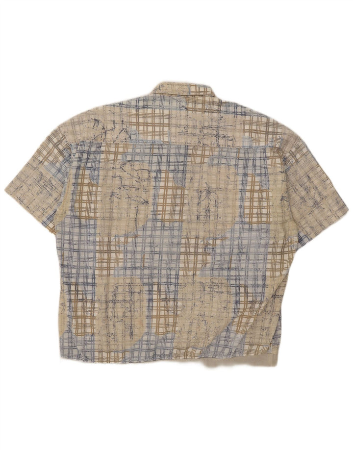 Concret Herren Kurzarm-Pulloverhemd 2XL Beige kariert