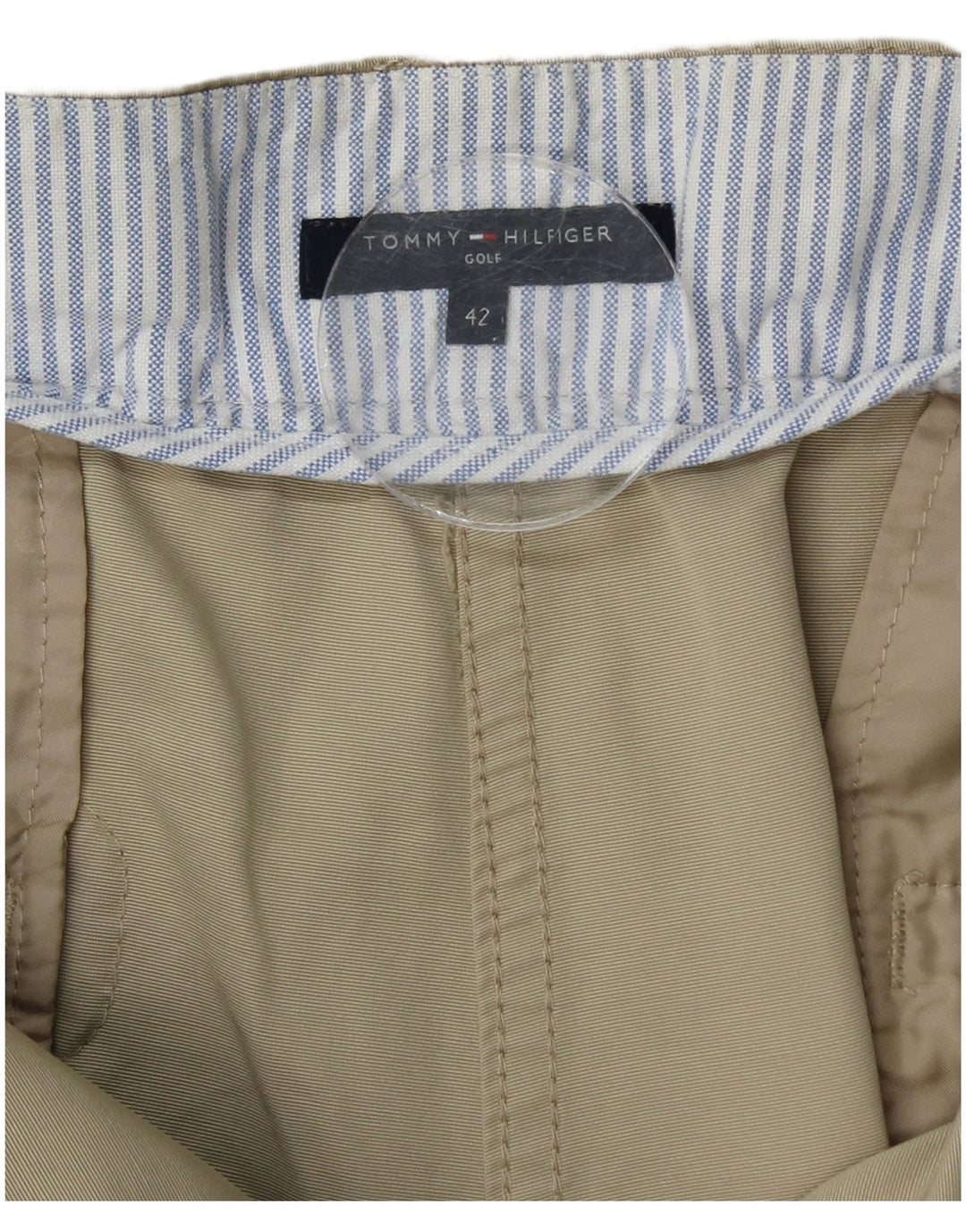 TOMMY HILFIGER Damen Gerade Freizeithose EU 42 Groß W34 L27 Beige