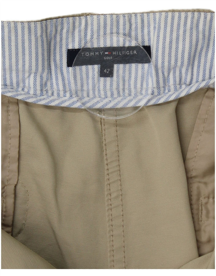 TOMMY HILFIGER Damen Gerade Freizeithose EU 42 Groß W34 L27 Beige