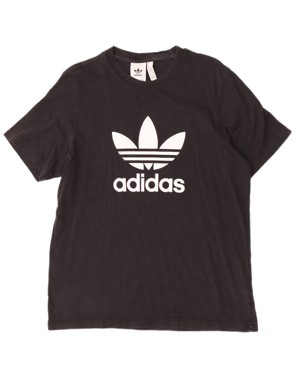 Adidas Herren Grafik T-Shirt Top Large Schwarz Baumwolle