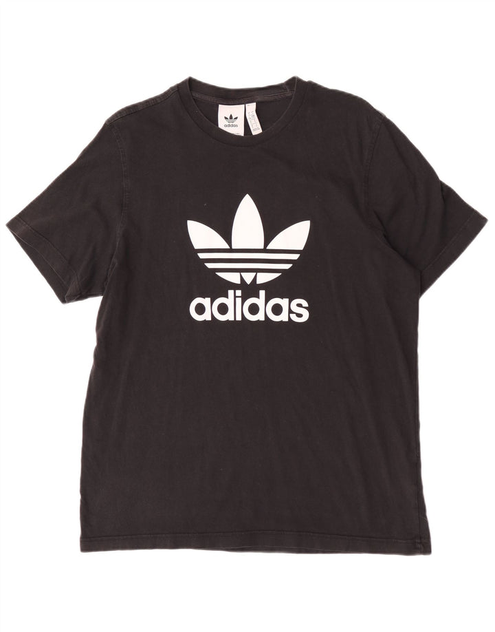 Adidas Herren Grafik T-Shirt Top Large Schwarz Baumwolle