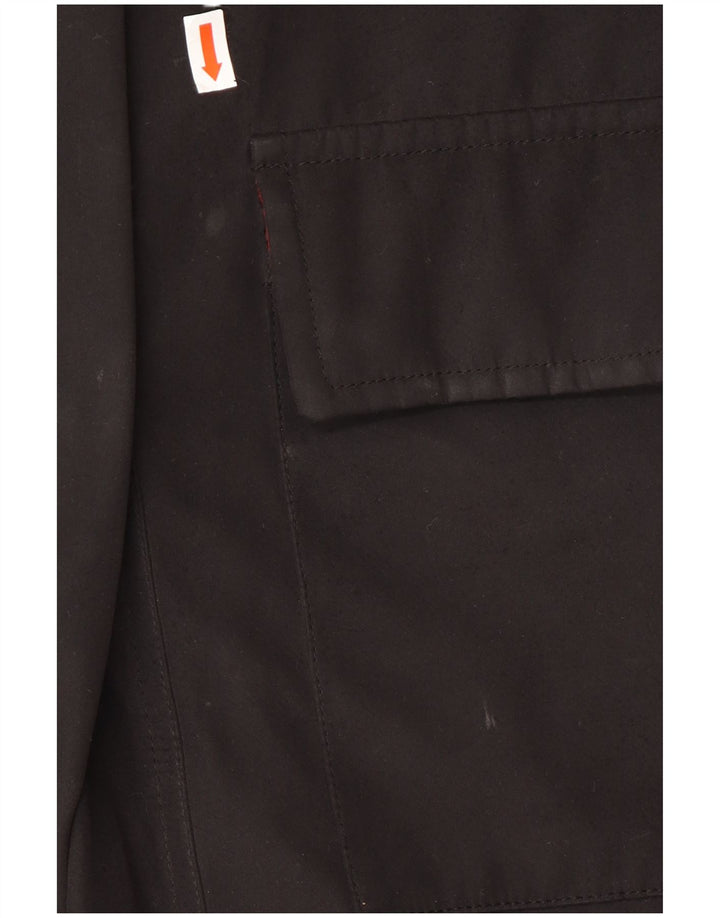 TOMMY HILFIGER Damen Windjacke Mantel UK 16 Large Schwarz Polyester