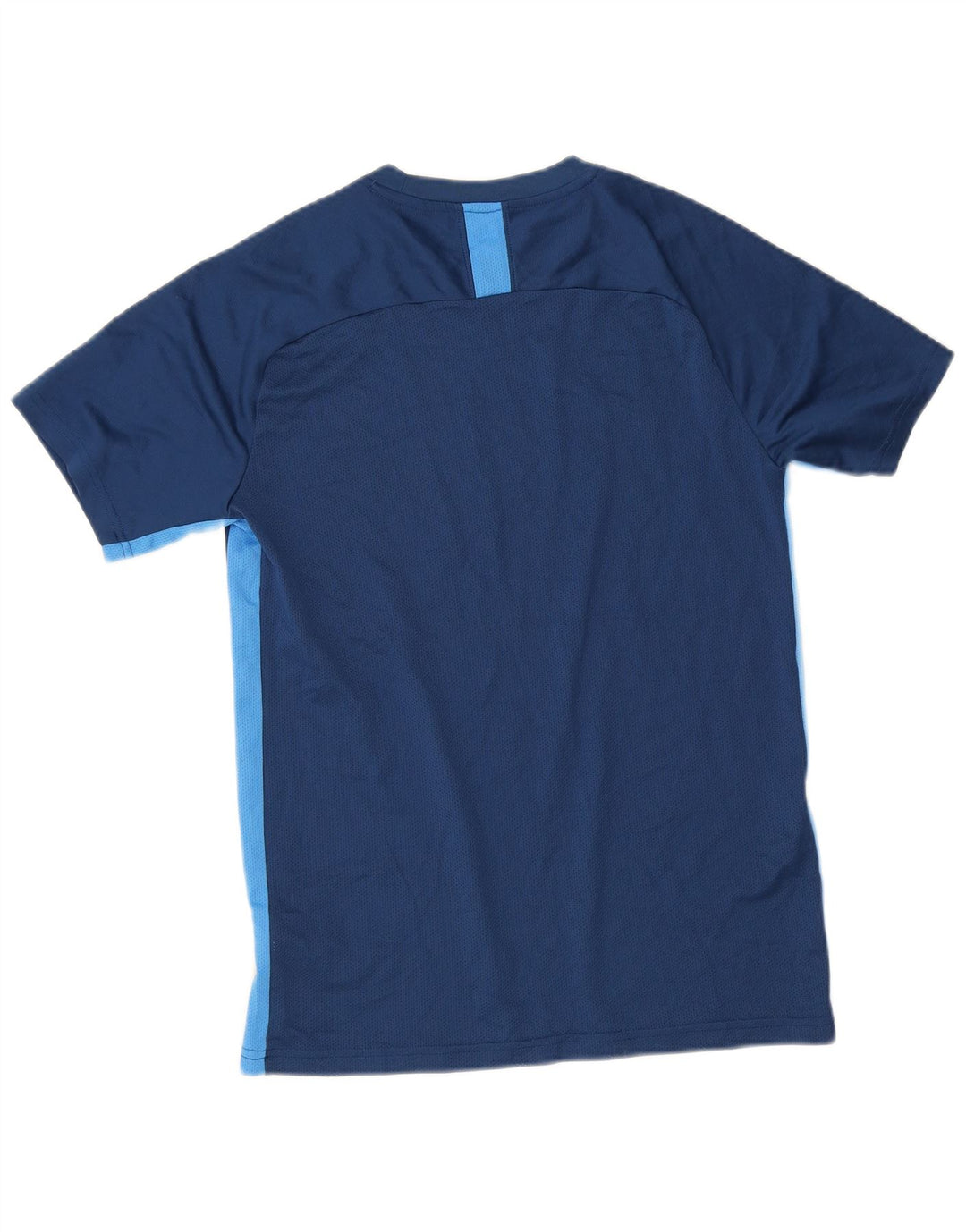 Nike Herren Dri Fit T-Shirt-Oberteil Mittelgroßes marineblaues Farbblock-Polyester