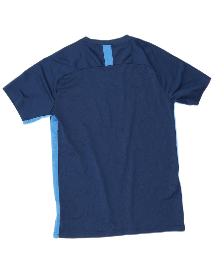 Nike Herren Dri Fit T-Shirt-Oberteil Mittelgroßes marineblaues Farbblock-Polyester