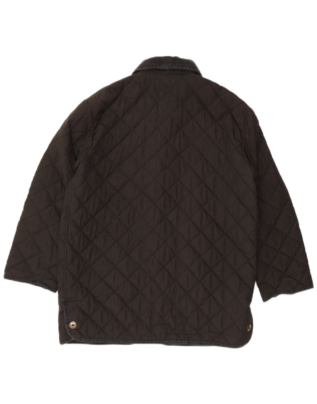 Vintage Damen Steppjacke IT 48 XL Schwarz Baumwolle