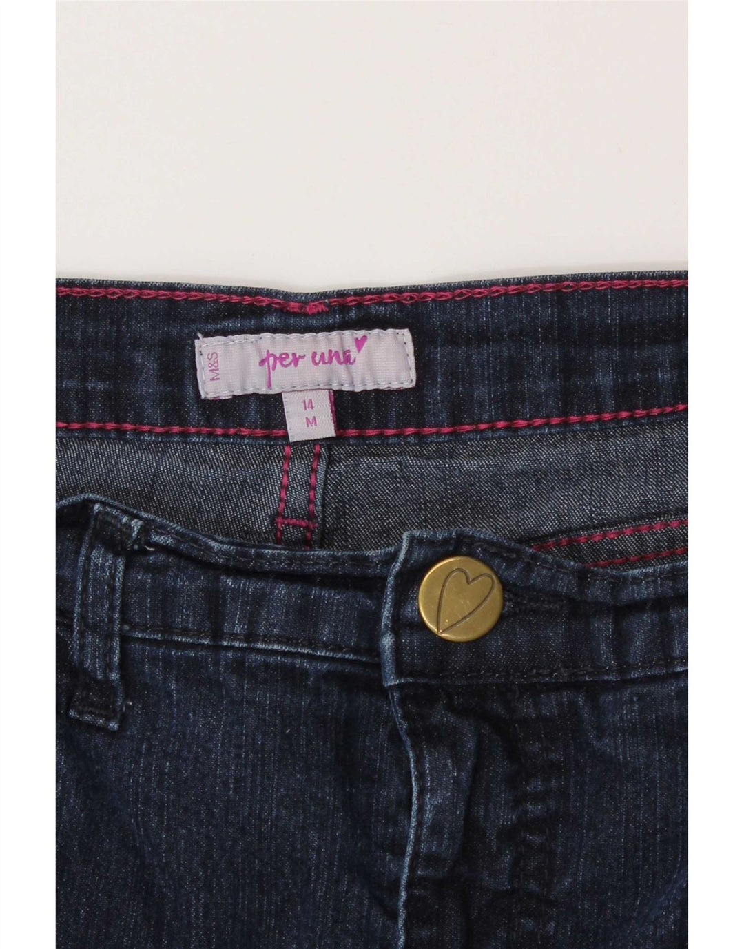 Marks & Spencer Damen Per Una Bootcut Jeans UK 14 Medium W30 L29 Marineblau