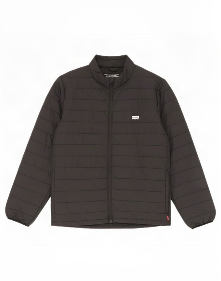 Levi's Herren Wattierte Jacke UK 36 Small Schwarz Polyester