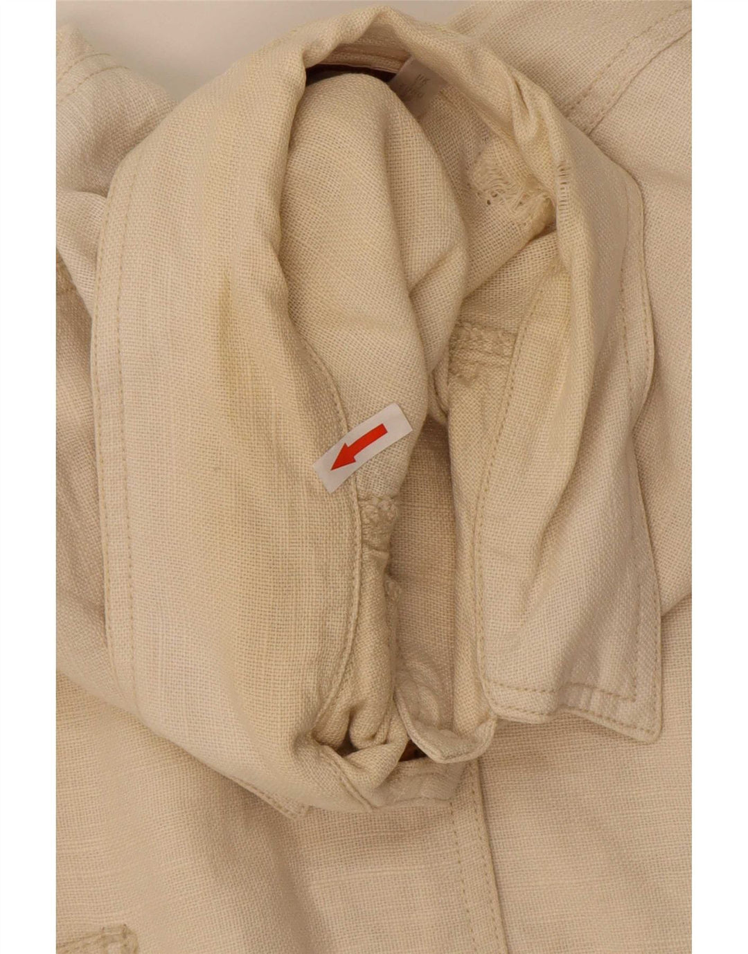 Smith & Brooks Damen Übergroße Utility-Jacke UK 12 Medium Beige Ramie
