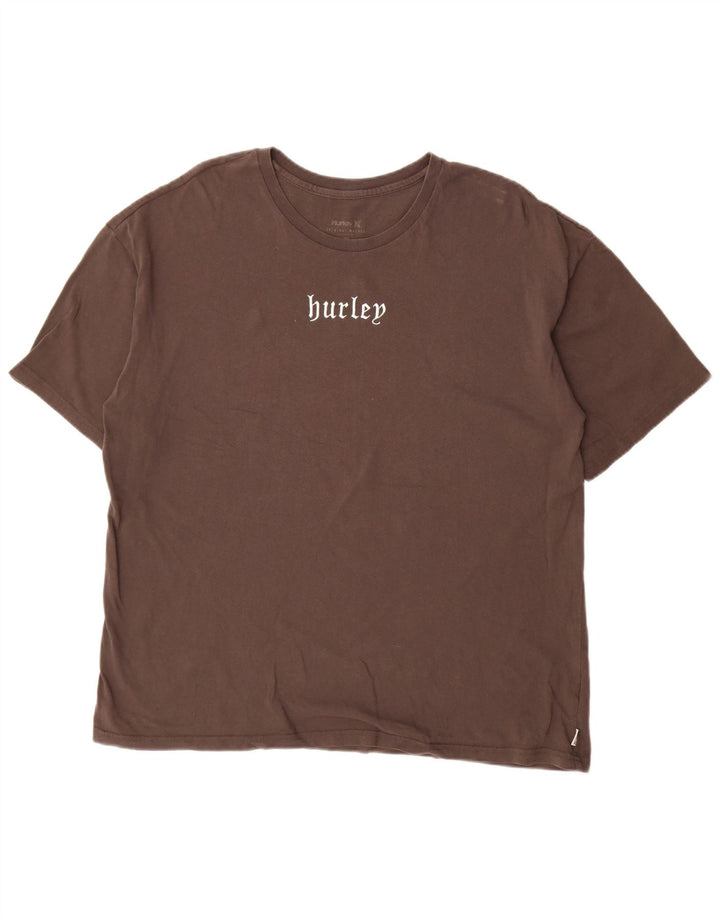 Hurley Herren T-Shirt mit Grafik, Größe L, Braun
