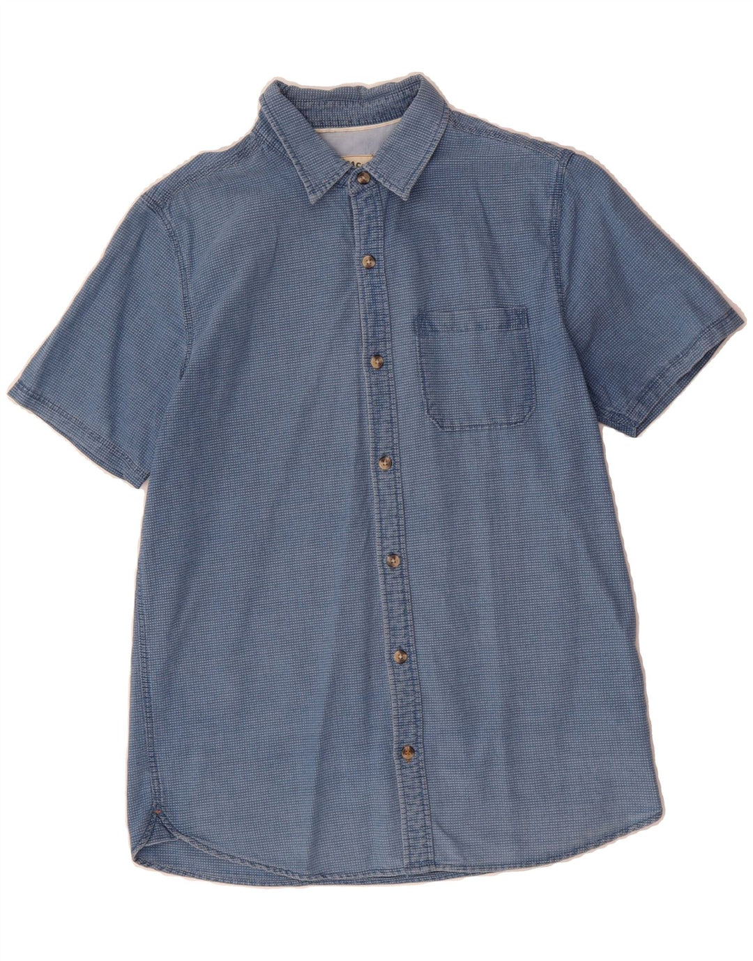 FAT FACE Mens Short Sleeve Shirt Small Blue Spotted Cotton Vintage Fat Face and Second-Hand Fat Face from Messina Hembry 