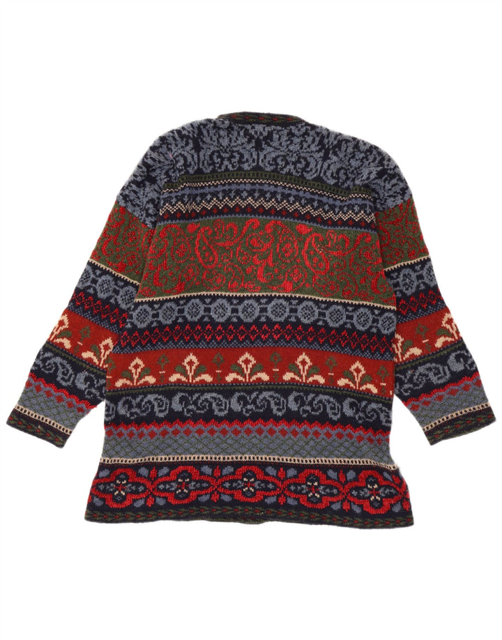 Vintage Herren Pullover mit Rundhalsausschnitt IT 44 Medium Mehrfarbig Fair Isle