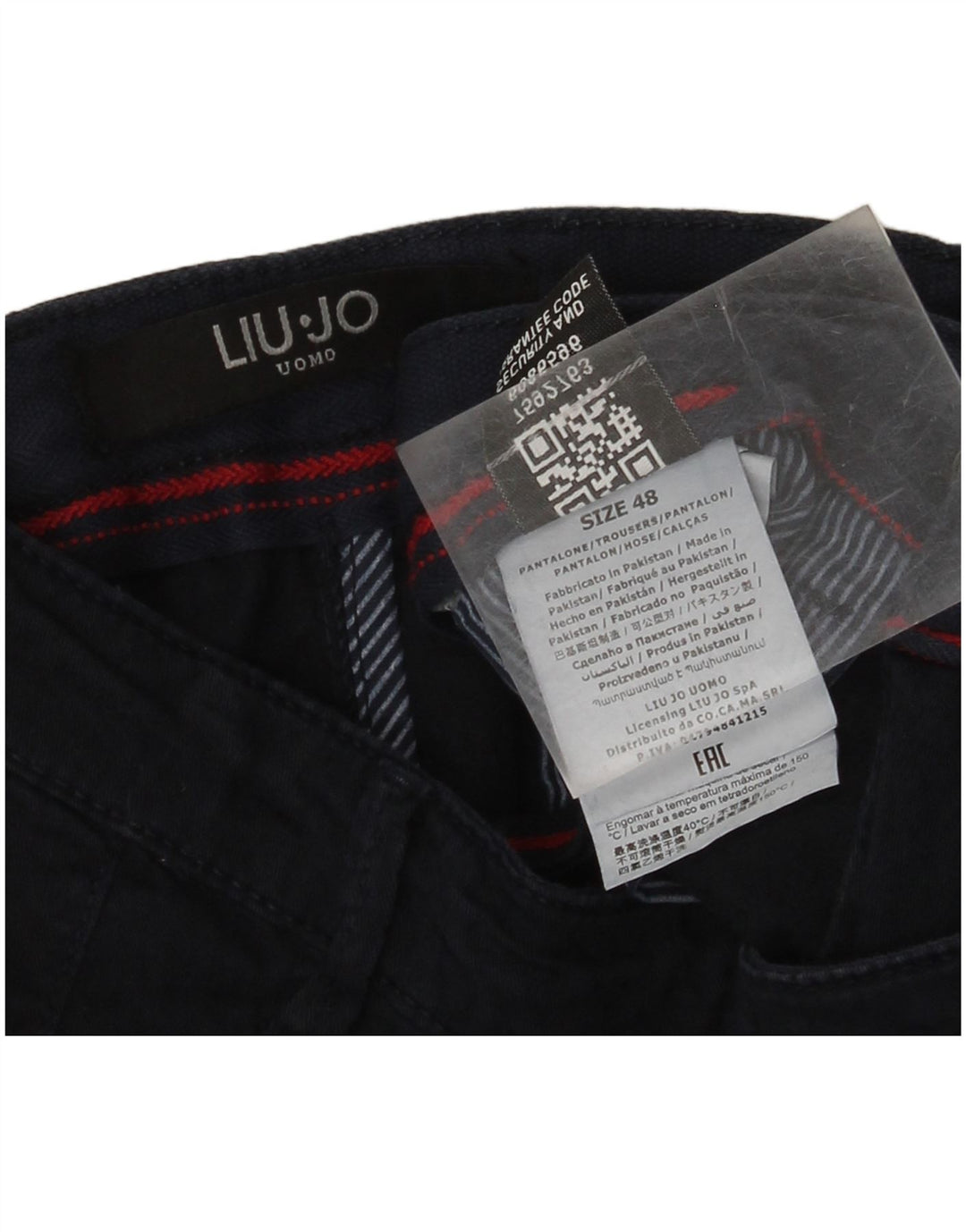 Liu Jo Slim Chino-Hose für Herren, IT 48, mittelgroß, B30 L28, marineblaue Baumwolle
