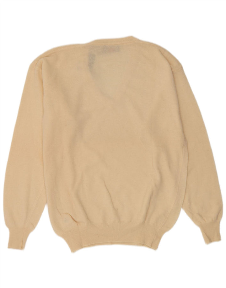 Kappa Herren-Pullover mit V-Ausschnitt, große beige Wolle