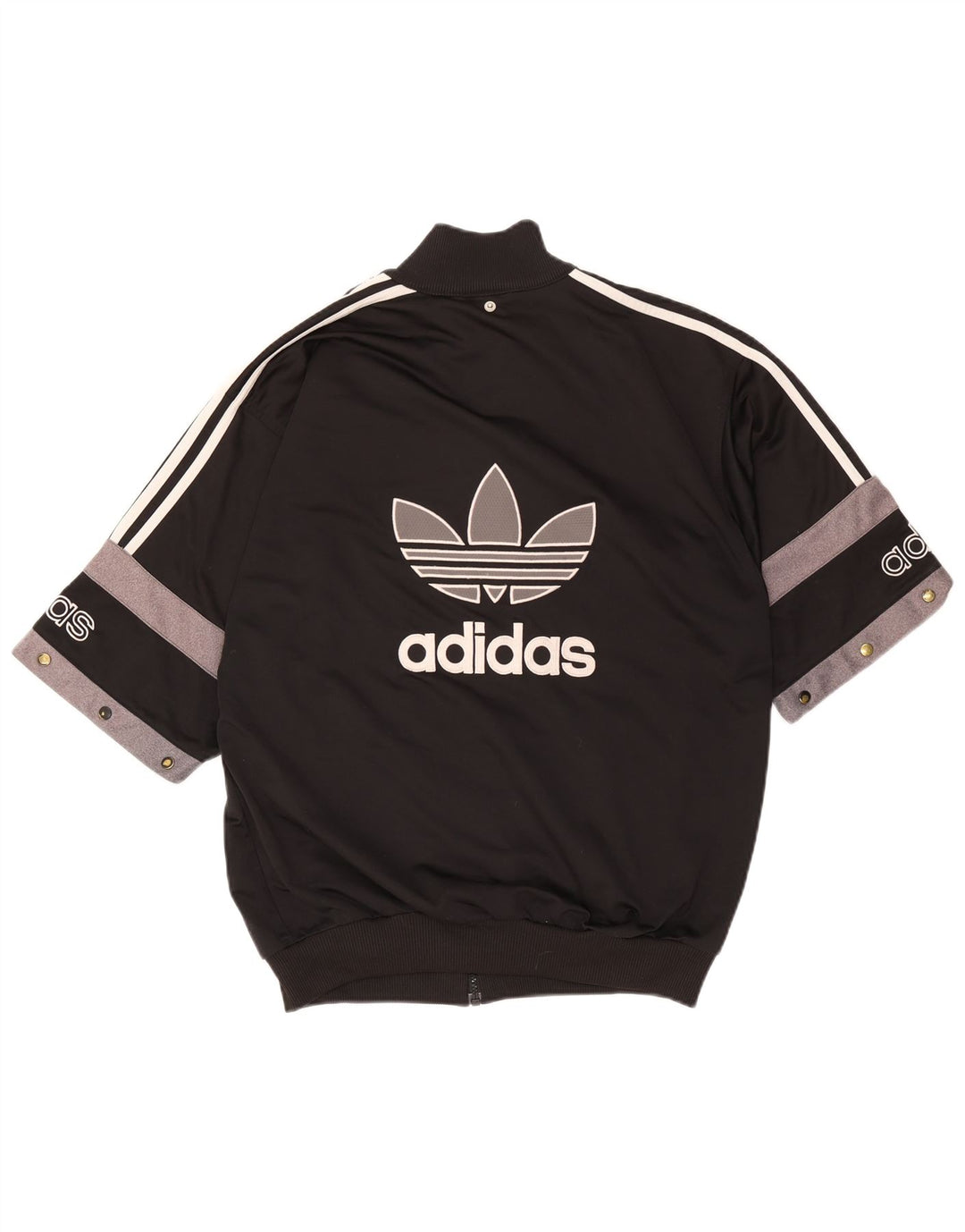 ADIDAS Herren-Trainingsanzugoberteil mit Grafik, UK 40/42, Mittelschwarz, Farbblock