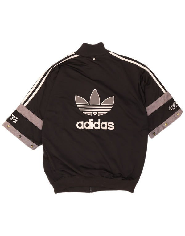 ADIDAS Herren-Trainingsanzugoberteil mit Grafik, UK 40/42, Mittelschwarz, Farbblock