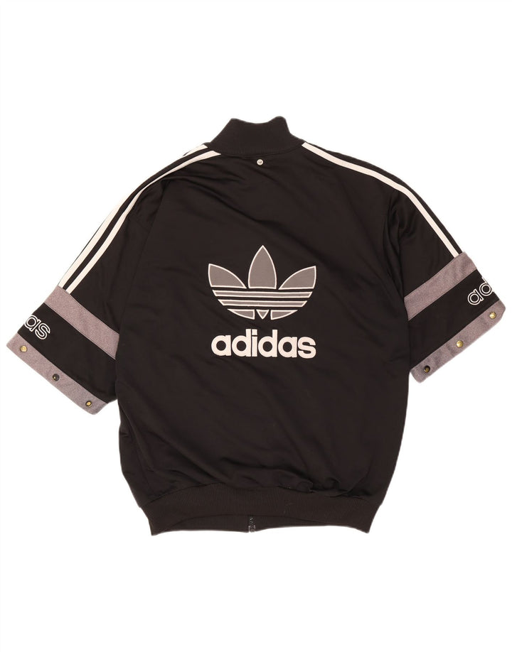 ADIDAS Herren-Trainingsanzugoberteil mit Grafik, UK 40/42, Mittelschwarz, Farbblock