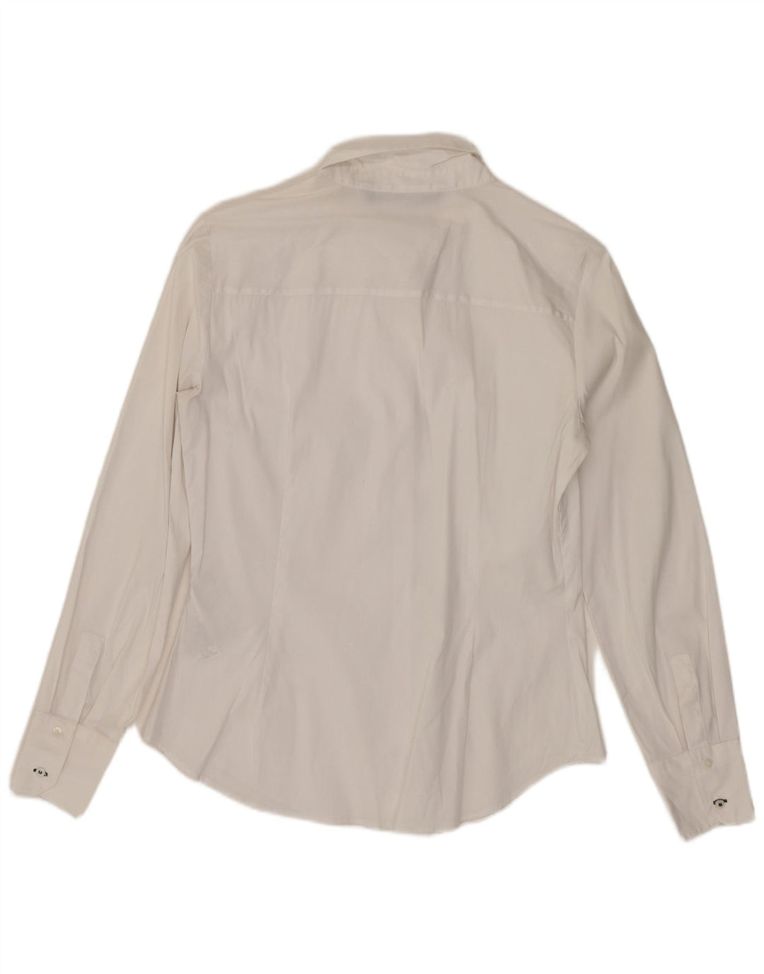 Zara Damen-Hemd UK 14 Large Weiße Baumwolle