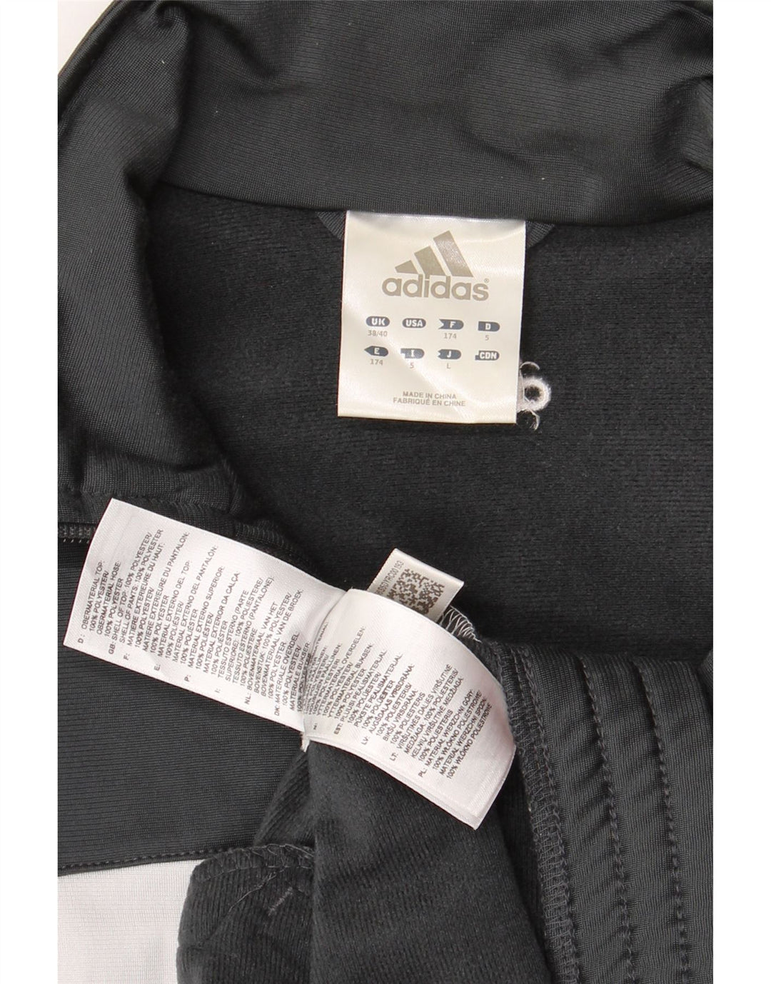 ADIDAS Herren-Trainingsanzug-Top-Jacke, UK 38/40, Mittelgrau, Farbblock