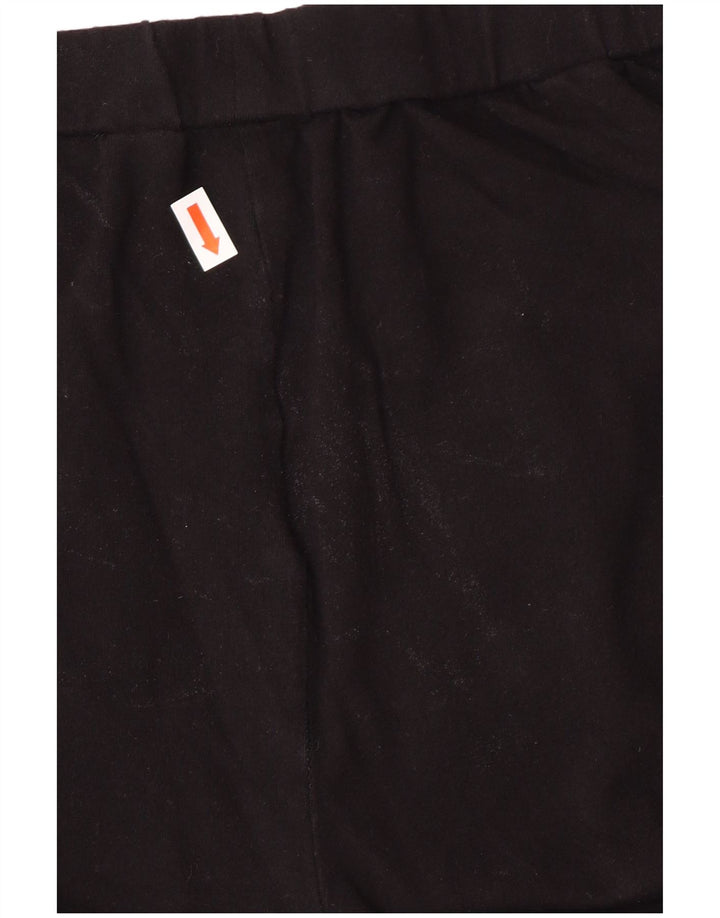 ELLESSE Womens Graphic Leggings UK 12 Mittelschwarze Baumwolle