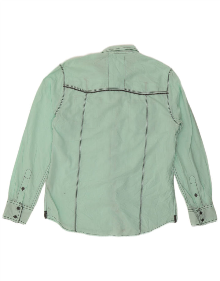 BKE Herren-Hemd mit Standard-Passform, groß, grüne Baumwolle